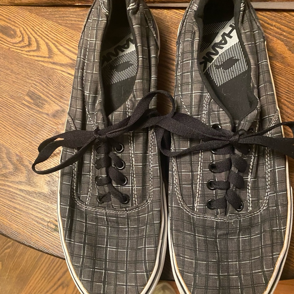 Tony Hawk Black Plaid Skater Sneakers size 13